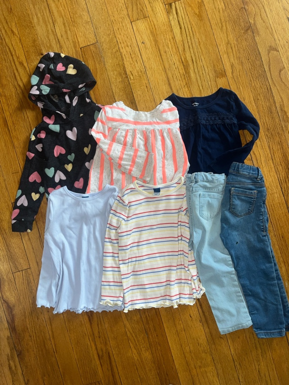 3T Girls Long-sleeve shirts and Jeggings Bundle
